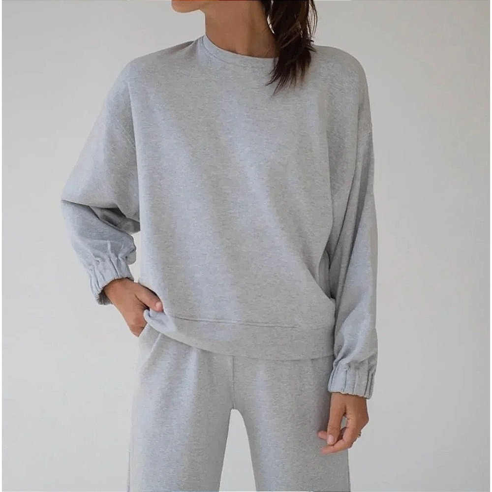 AYR Gray Crewneck Sweatshirt M Pullover Peru Minimalist Quiet Luxury Clean Girl